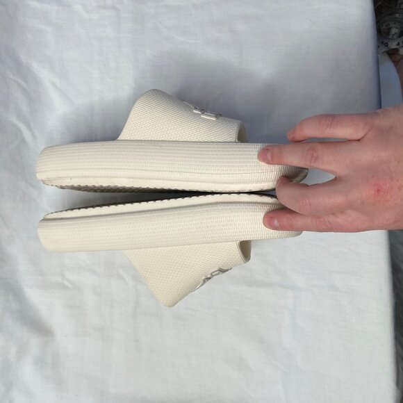 Kappa womens EggShell White Logo Slide Sandals Size 7 US 5 UK 38EU - Picture 7 of 10